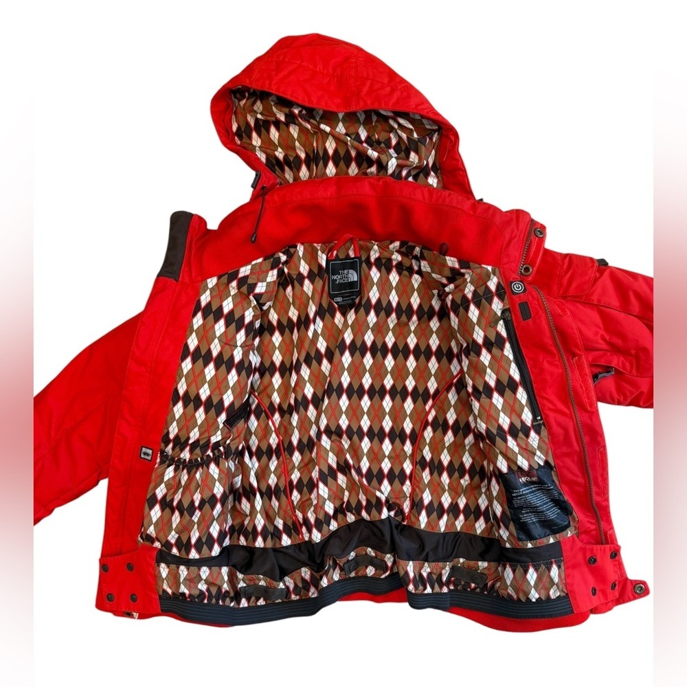 Vintage The North Face Gotham Jacket Women’s XS Red Puffer Argyle Y2K Snow Bunny - Picture 6 of 9